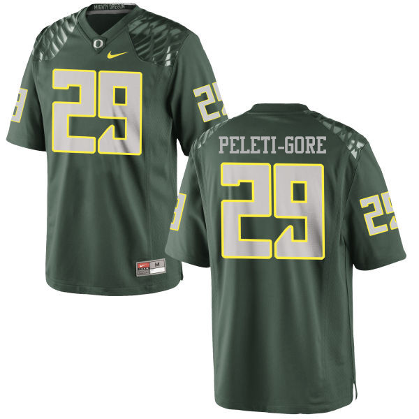 Men #29 Pou Peleti-Gore Oregon Ducks College Football Jerseys-Green